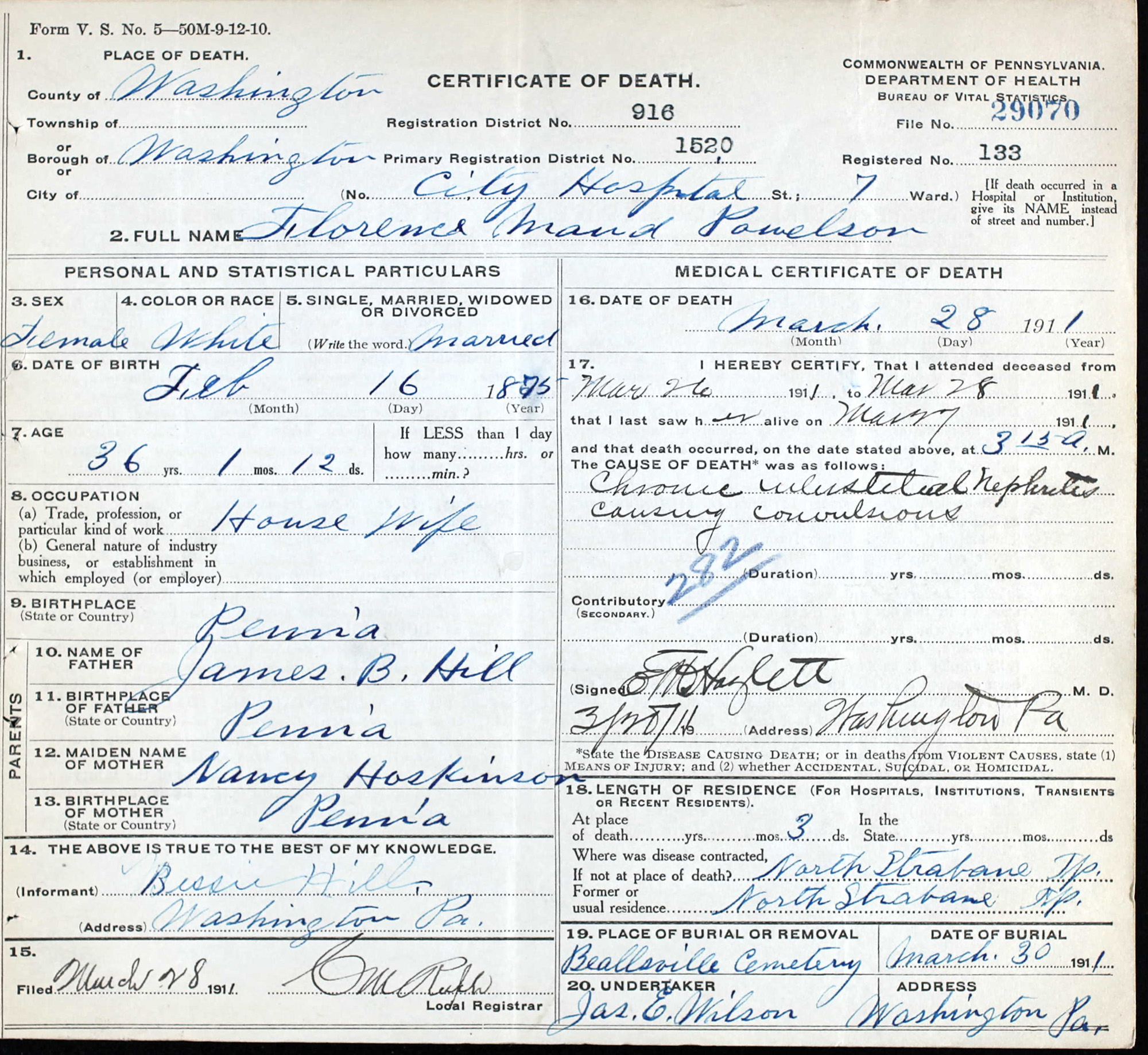 Florence Maud Powelson